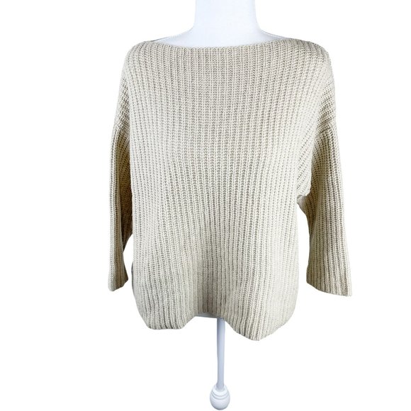 Vince Yak Wool Blend Boat Neck Rib Chunky Knit Sweater sz XS - Picture 1 of 9